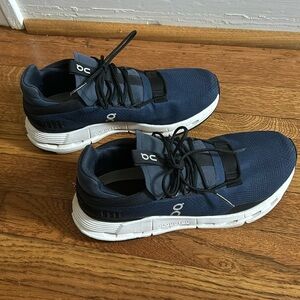 On Running Athletic Shoes in Navy and Black